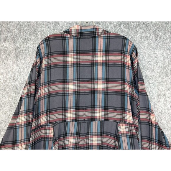Torrid Plaid Shirt Cardigan Kimono Women's Size 3X Long Sleeve - Picture 5 of 9